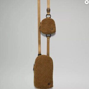 NWOT Lululemon Modular Phone Crossbody Bag Fleece Burnt Caramel Gunmetal Hardwar